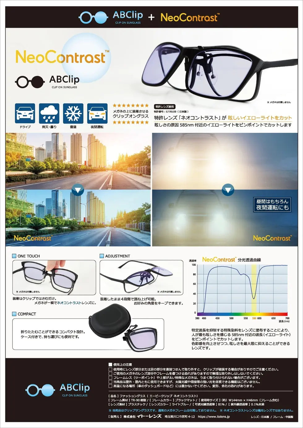 クリップオンサングラス NeoContrast - ネオコントラスト -